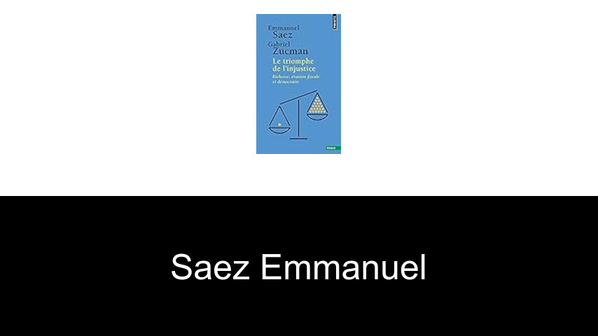 livres de Saez Emmanuel