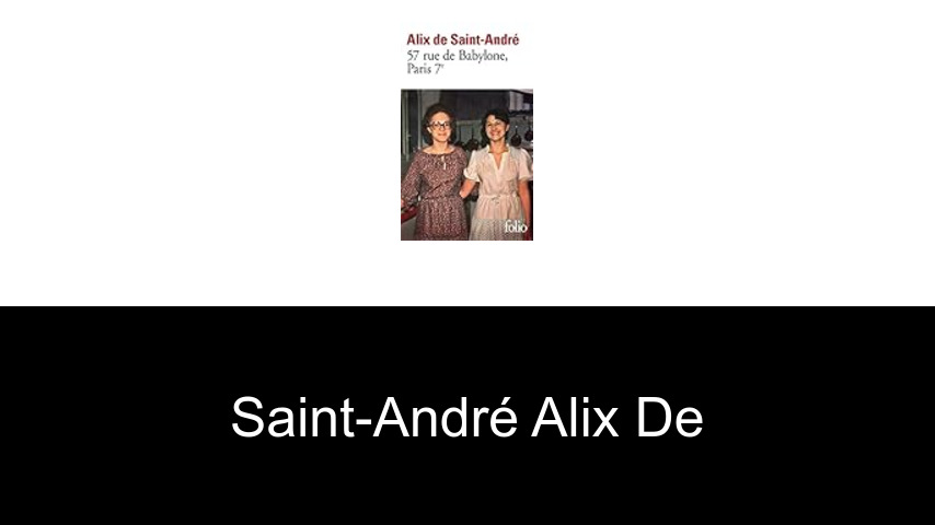 livres de Saint-André Alix de
