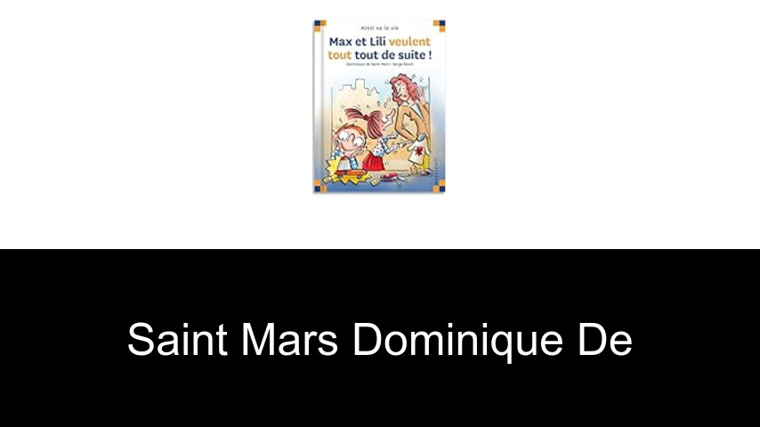 livres de Saint Mars Dominique de