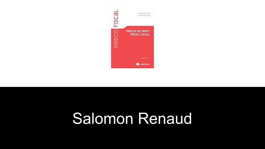 livres de Salomon Renaud