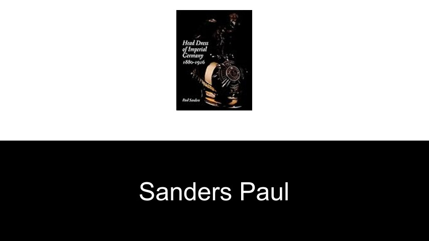 livres de Sanders Paul