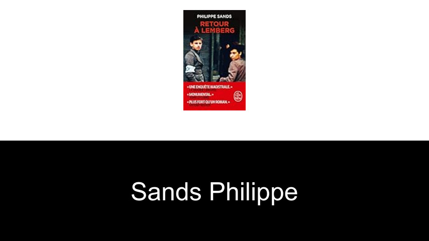 livres de Sands Philippe