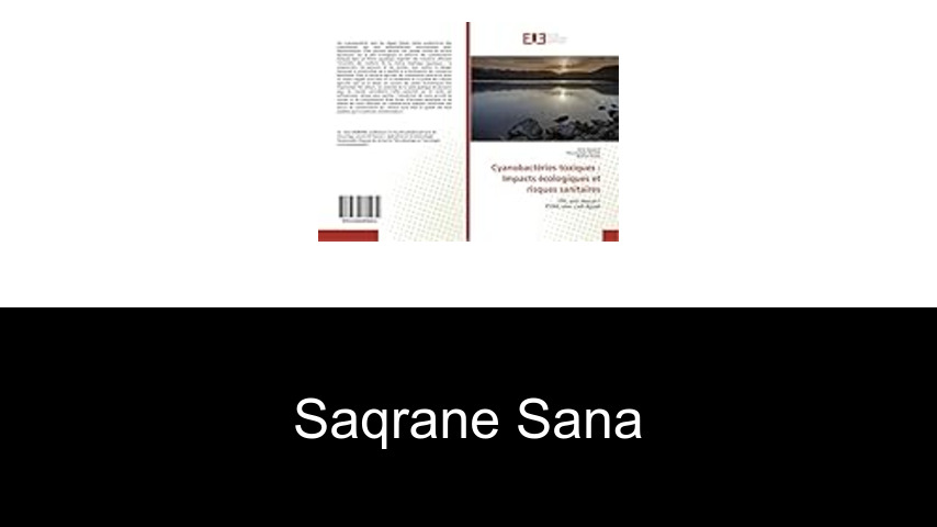 livres de Saqrane Sana