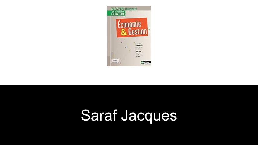 livres de Saraf Jacques