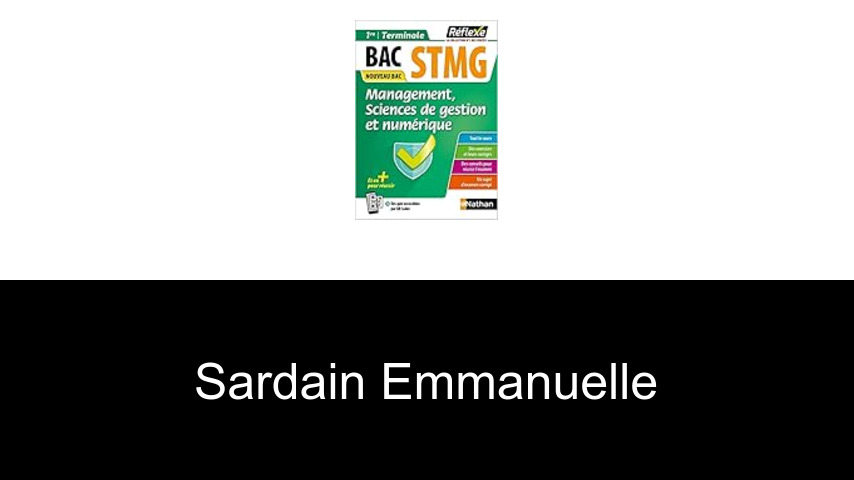 livres de Sardain Emmanuelle