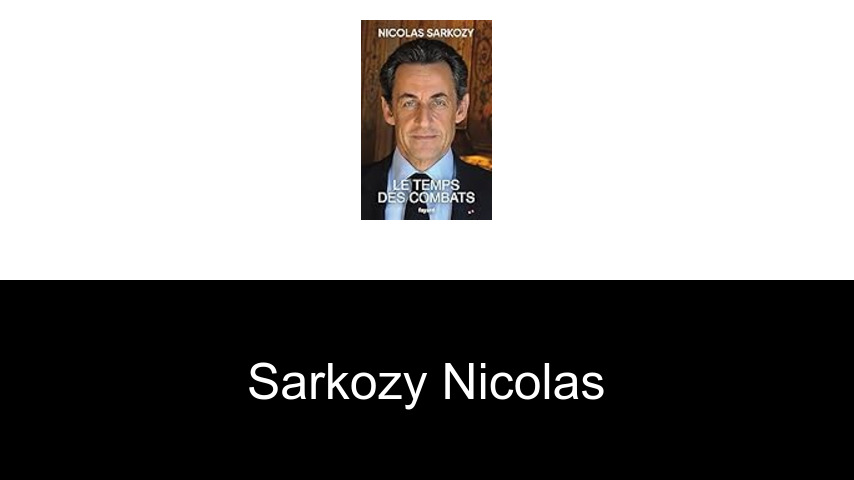 livres de SARKOZY NICOLAS