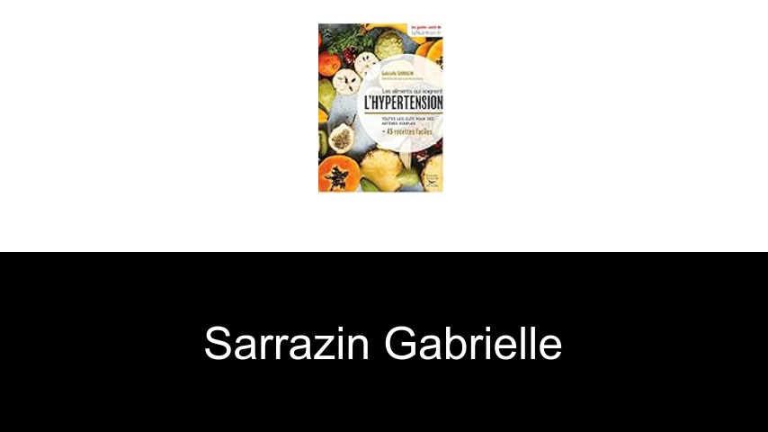 livres de Sarrazin Gabrielle