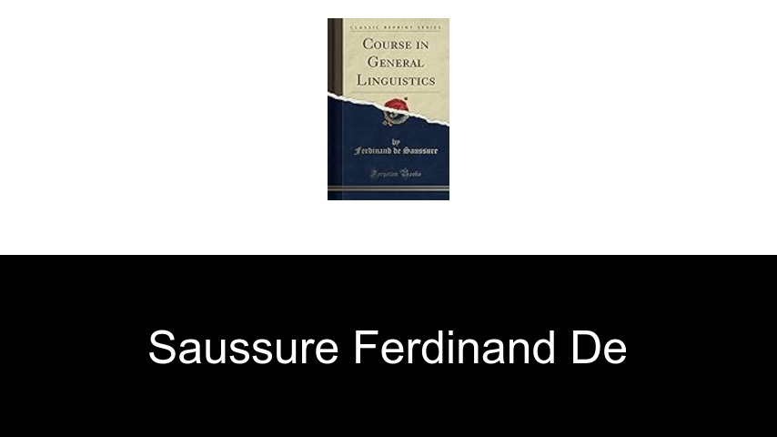 livres de Saussure Ferdinand de