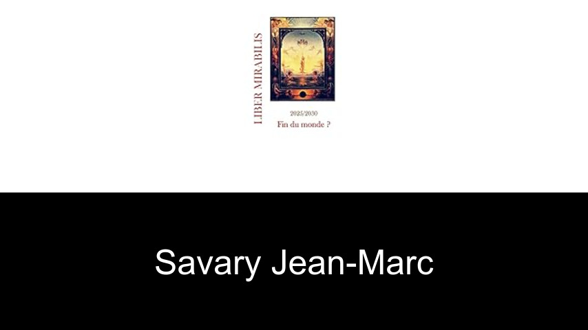 livres de SAVARY JEAN-MARC
