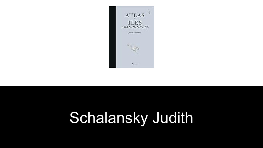 livres de Schalansky Judith