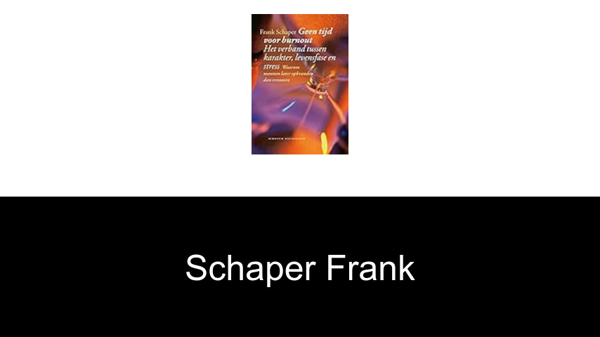 livres de Schaper Frank