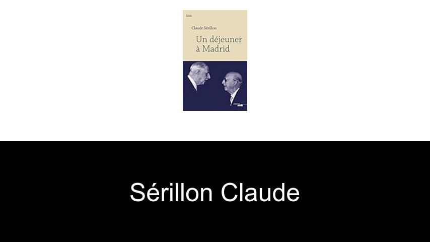 livres de Sérillon Claude