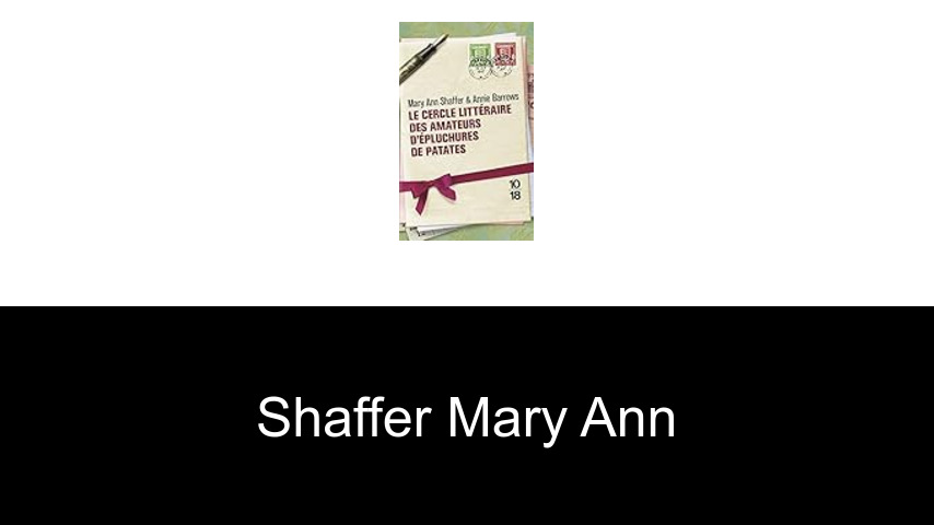 livres de Shaffer Mary Ann