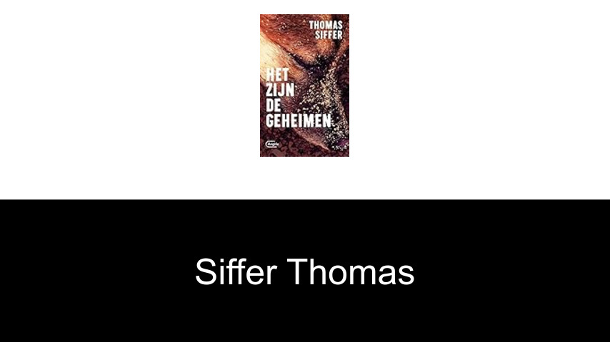 livres de Siffer Thomas