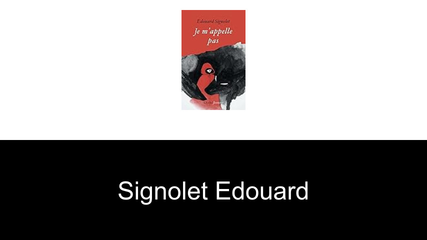livres de Signolet Edouard