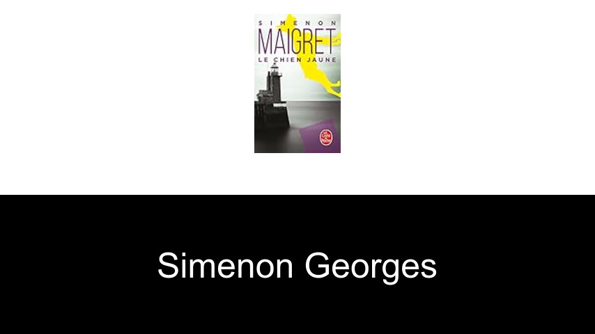 livres de Simenon Georges
