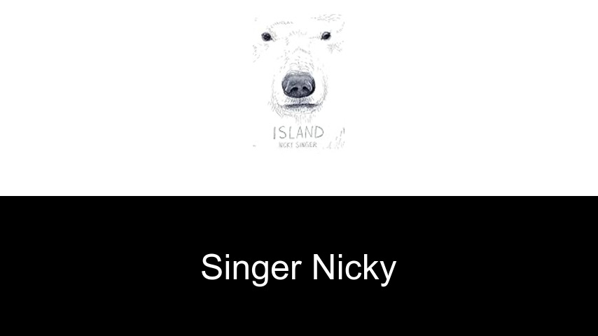 livres de Singer Nicky