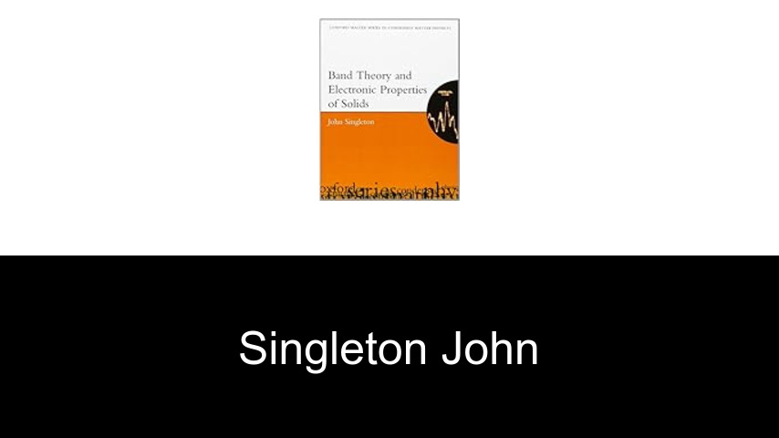 livres de Singleton John