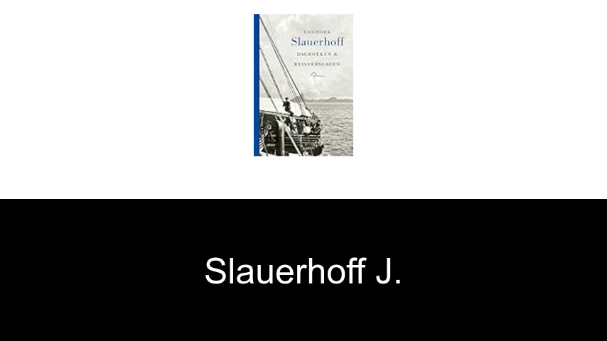 livres de Slauerhoff J.