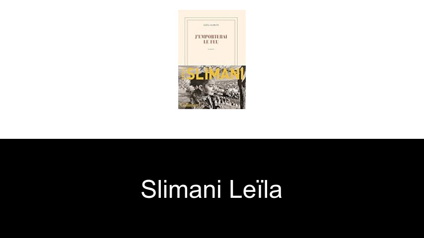livres de SLIMANI Leïla