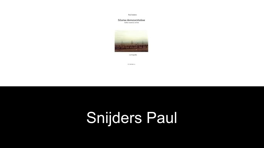 livres de Snijders Paul