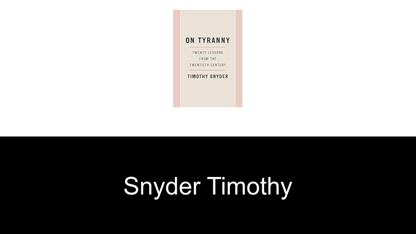 livres de Snyder Timothy