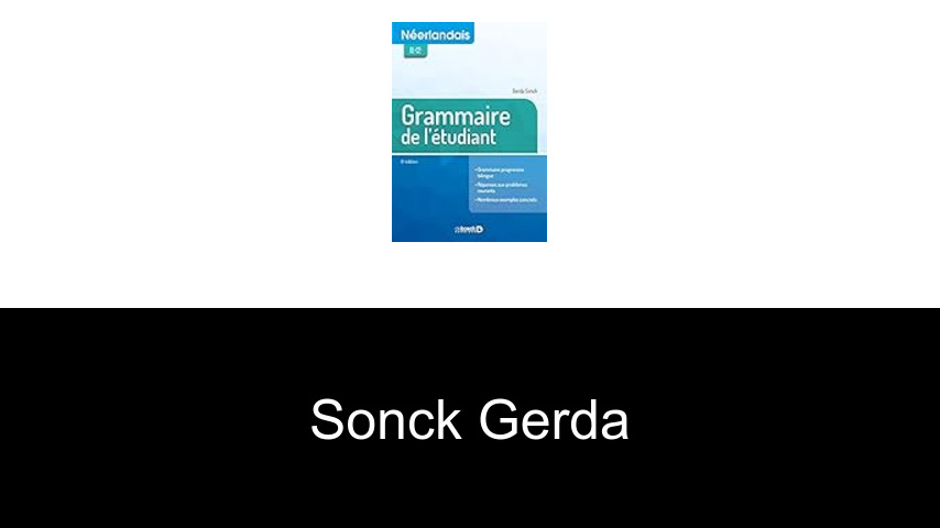 livres de Sonck Gerda