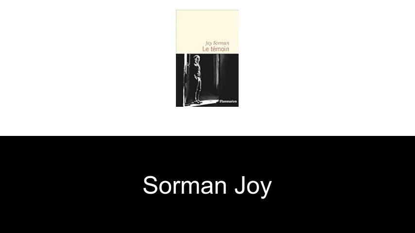 livres de Sorman Joy