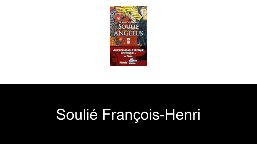 livres de Soulié François-Henri