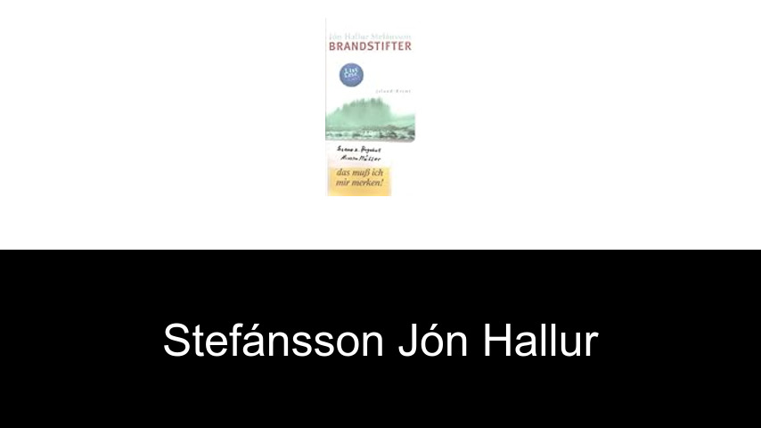 livres de Stefánsson Jón Hallur