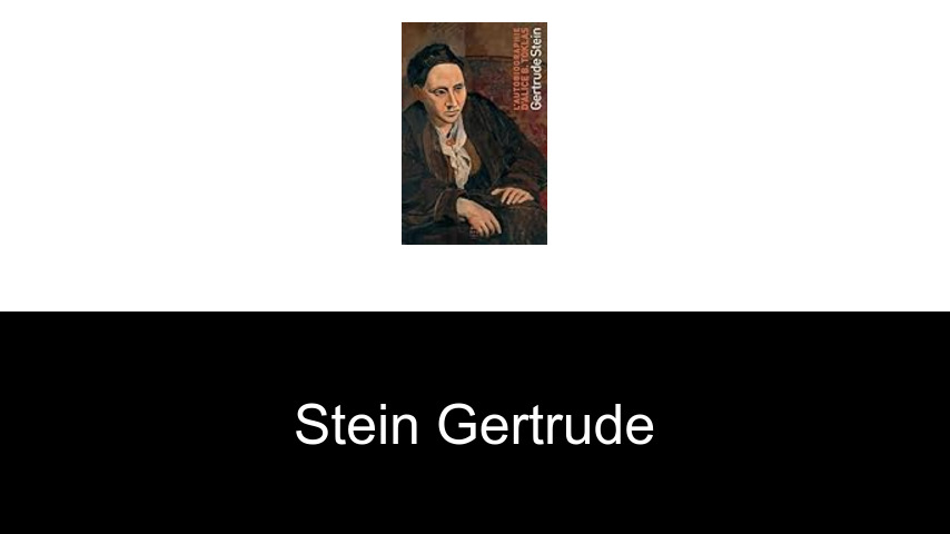 livres de Stein Gertrude