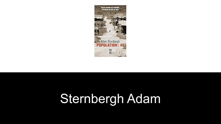 livres de Sternbergh Adam