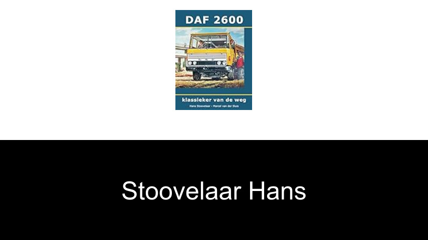 livres de Stoovelaar Hans