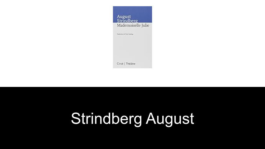 livres de Strindberg August