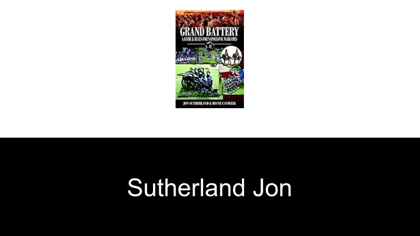livres de Sutherland Jon