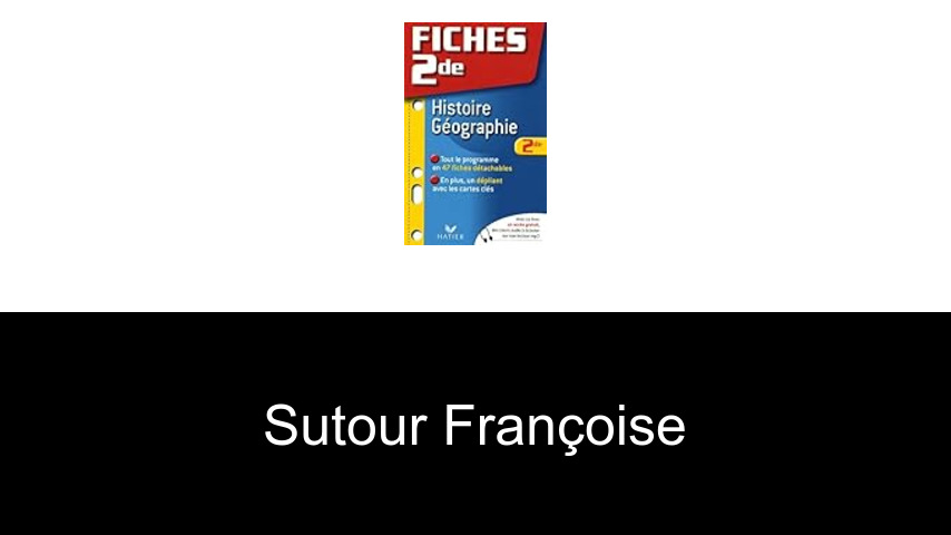 livres de Sutour Françoise