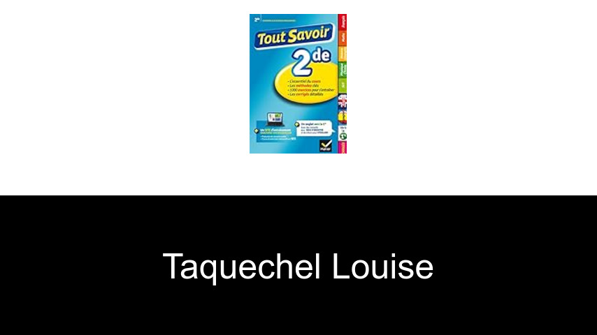 livres de Taquechel Louise
