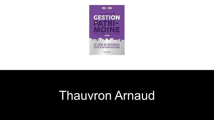 livres de Thauvron Arnaud