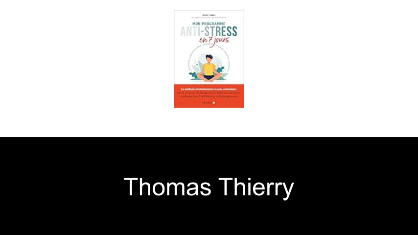 livres de Thomas Thierry
