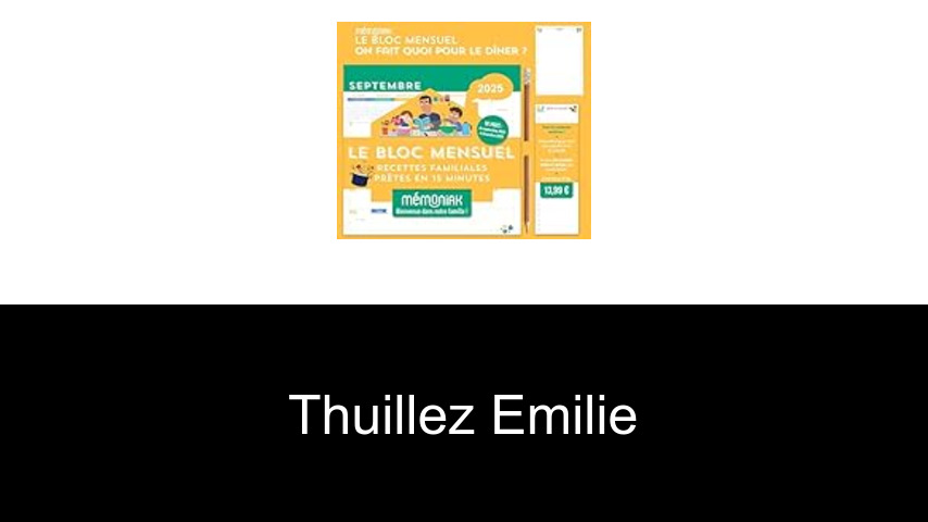 livres de Thuillez Emilie