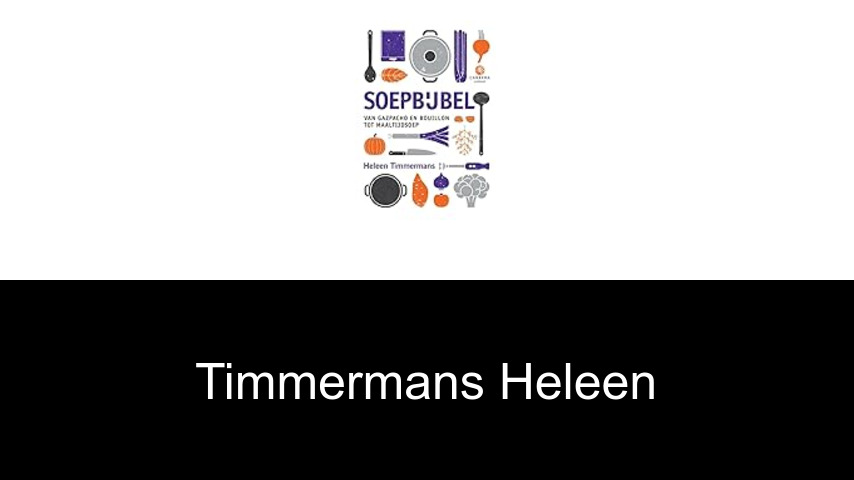 livres de Timmermans Heleen
