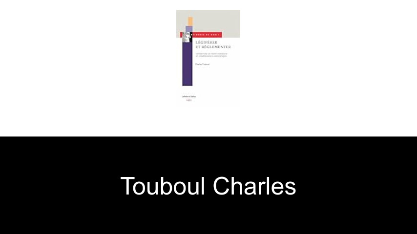 livres de Touboul Charles