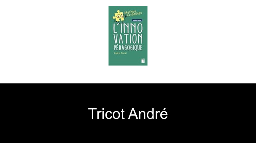 livres de Tricot André