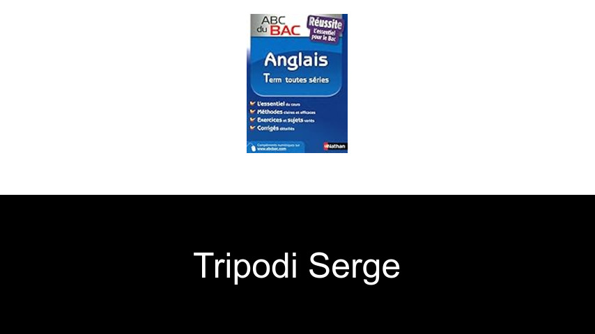 livres de TRIPODI SERGE