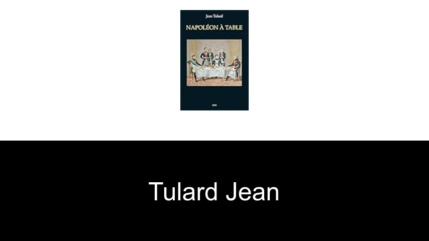 livres de Tulard Jean
