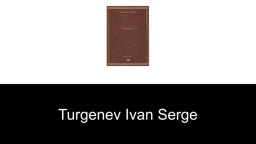 livres de Turgenev Ivan Serge