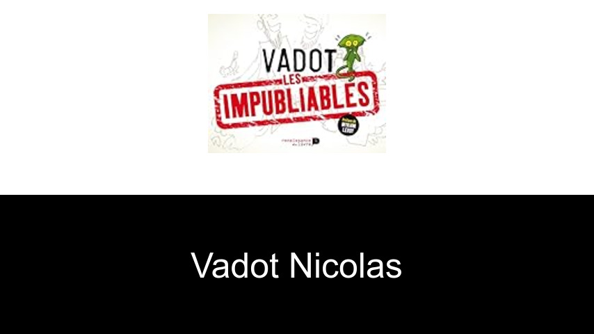 livres de Vadot Nicolas