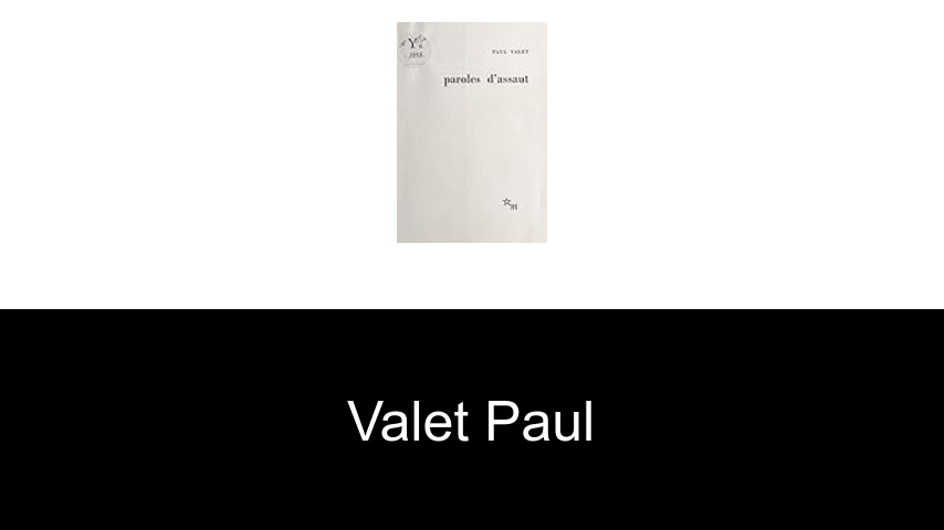 livres de Valet Paul