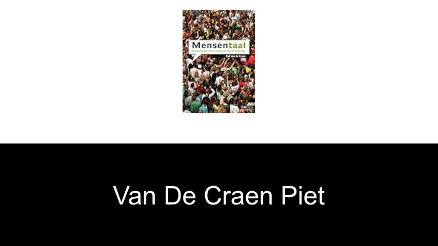 livres de Van de Craen Piet