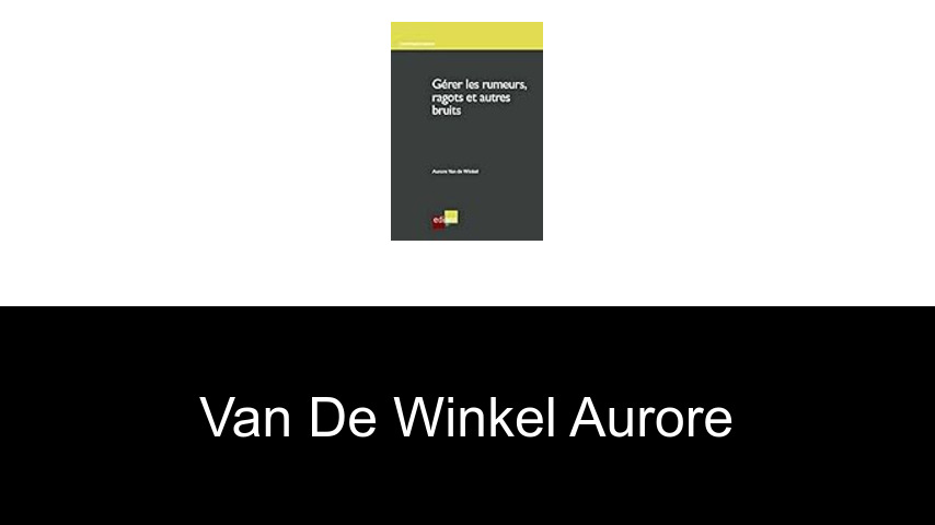 livres de Van de winkel Aurore